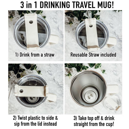 'Messy Bun, Mom Life' - Insulated Tumbler