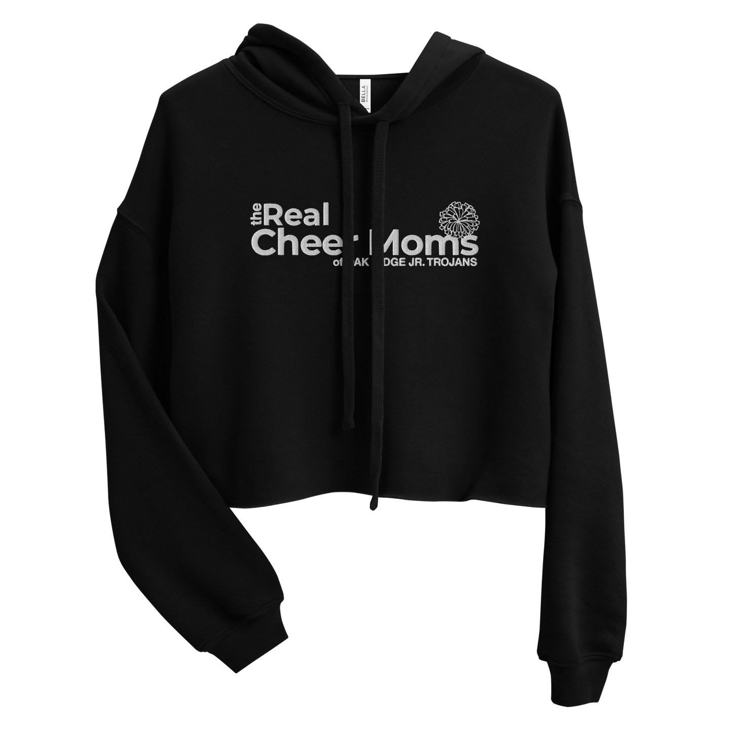JUNIOR TROJANS CHEER CROP LUXE HOODIE